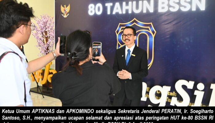 Ketua Umum APTIKNAS dan APKOMINDO Hadiri HUT BSSN ke-80, Tegaskan Dukungan terhadap RUU KKS serta Penguatan Kolaborasi Nasional
