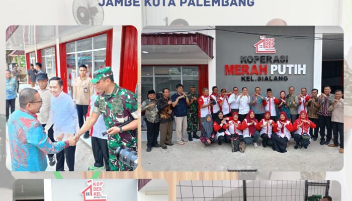 DANDIM 0418/PALEMBANG DAMPINGI KEPALA STAF KEPRESIDENAN (KSP) CEK BANGUNANAN KOPERASI MERAH PUTIH DI KELURAHAN SIALANG DAN KELURAHAN TALANG JAMBE 