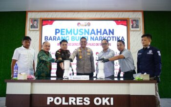 Polres OKI Musnahkan 927 Gram Sabu, Komitmen Polda Sumsel Babat Habis Narkotika