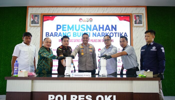 Polres OKI Musnahkan 927 Gram Sabu, Komitmen Polda Sumsel Babat Habis Narkotika