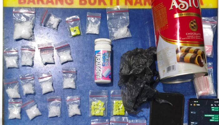 Sikat Peredaran Narkoba, Satresnarkoba Polres Muba Ringkus Dua Mahasiswa dan 48 Gram Sabu