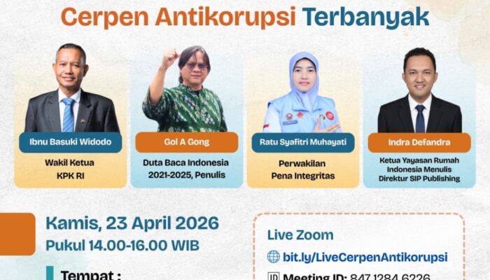 Pecahkan Rekor MURI, Penulis Cerpen Antikorupsi dari Seluruh Indonesia Berkumpul di Auditorium Komisi Pemberantasan Korupsi RI