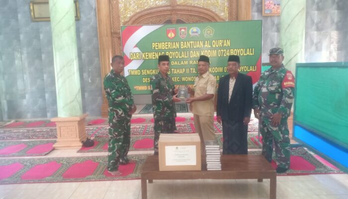 Sinergi TNI dan Kemenag Boyolali, Al-Qur’an Mengalir untuk Warga Ngrembes dalam TMMD Sengkuyung 2026