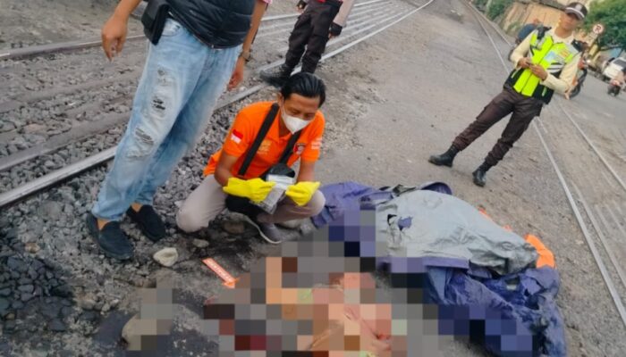Tragis, Seorang IRT Meninggal Dunia Tertabrak Kereta Api Babaranjang di Prabumulih