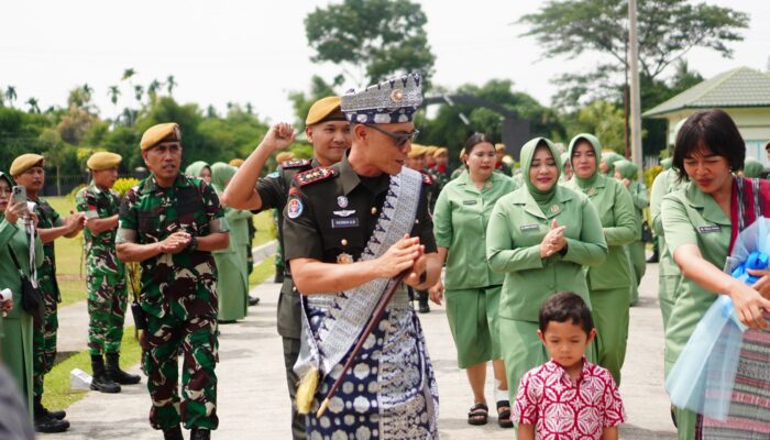Prajurit Arhanud Gelar Tradisi Korps Penerimaan Danmen Arhanud 2/SSM dan Pelepasan Kol Arh Drajad Tri Putro