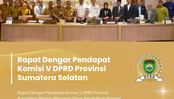 Komisi V DPRD Sumsel Gelar RDP Bahas Juknis SPMB 2026 Libatkan Sejumlah Instansi 