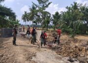 98 Persen Rampung, Jembatan TMMD 128 Dikebut di Bawah Terik Matahari Menyinari Bumi Pasar Rawa