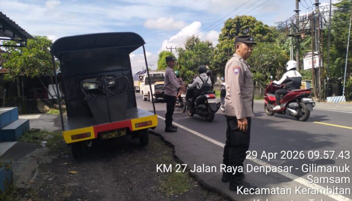 Polsek Kerambitan Optimalkan Kegiatan Strong Poin Khusus Pos Radio Global, Layani Masyarakat dan Upaya Cegah Kemacetan