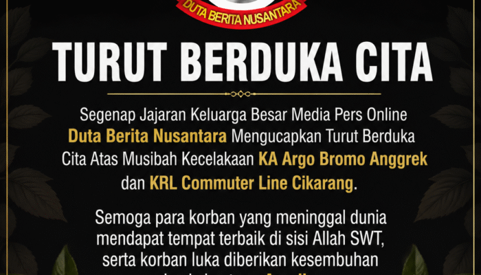 Duka Mendalam, Pimpinan Umum DBN Sampaikan Belasungkawa atas Kecelakaan KA Argo Bromo Anggrek dan KRL Cikarang
