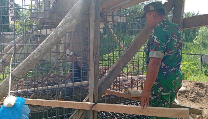 Kodim 0103/Aceh Utara Kawal Pembangunan Jembatan Strategis di Pedalaman Cot Girek