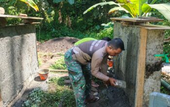 Dukungan Babinsa Percepat Realisasi Jembatan Perintis Garuda di Desa Sawangan Airmadidi
