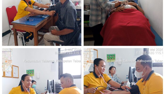 Klinik Bhayangkara Polres Tabanan Berikan Pelayanan Kesehatan Optimal, Layani 16 Pasien Rawat Jalan