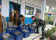 Personel Satgas TMMD Langkat Turun Langsung Bantu Penyaluran Makan Bergizi Gratis