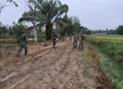 Tantangan Medan dan Cuaca Bukan Halangan Bagi Satgas TMMD 128 Tuntaskan Peningkatan Jalan 1500 Meter di Pasar Rawa