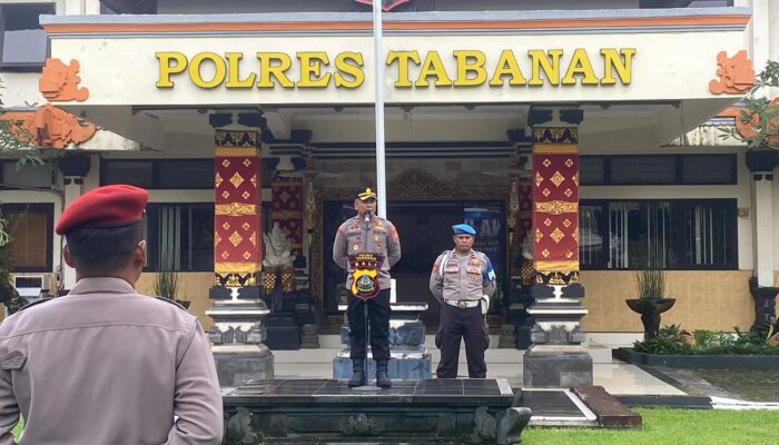 Waka Polres Tabanan Pimpin Apel Jam Pimpinan, Tekankan Disiplin dan Tanggung Jawab Personel