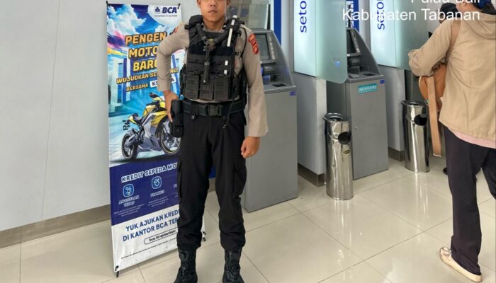 Sat Samapta Polres Tabanan Perkuat Pengamanan Objek Vital, Hadirkan Rasa Aman bagi Masyarakat dan Perbankan