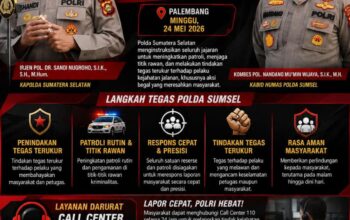 Kapolda Sumsel Ultimatum Pelaku Begal, Warga Diimbau Aktif Manfaatkan Call Center 110