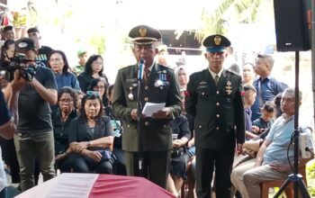Wujud Penghormatan Atas Pengabdian, Kodim 1310/Bitung Gelar Upacara Persemayaman dan Pemakaman Secara Militer Kepada Purnawirawan TNI