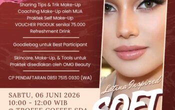 Beauty Class “Soft Glam Latina Look”, Kelas Kreatif Khalsa Berkolaborasi dengan OMG Beauty Paragon Group di Sedati Sidoarjo