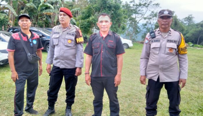Bhabinkamtibmas Desa Baturiti atensi kunjungan kerja Komite I DPD RI terkait pelaksanaan PPKLK SMA Negeri 4 Denpasar