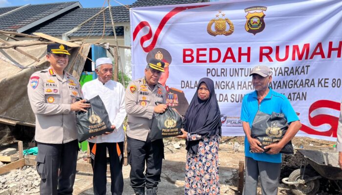 Perkuat Presisi Polri, Polda Sumsel Bangun Hunian Layak bagi Warga di Merah Mata Banyuasin