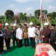 Akselerasi Pembangunan, Dandim 0808/Blitar Bersama Forkopimda Letakkan Batu Pertama Jembatan Garuda Sungai Ratu