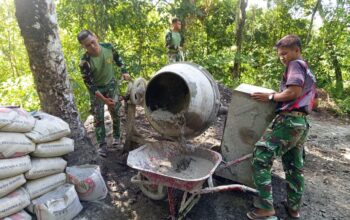Bakti TNI di Nias Selatan, Jalan Desa Bawonifouso Sepanjang 1,2 Km Terus Dikebut