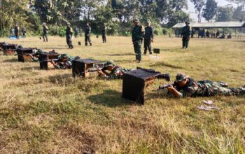Personel Jajaran Kodim 0808/Blitar Gelar Latihan Menembak Senjata Ringan Semester I