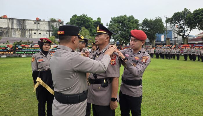 Penyegaran Organisasi, Kapolres Lubuk Linggau Pimpin Sertijab Sejumlah Pejabat Utama