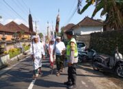 Bhabinkamtibmas Desa Subamia Laksanakan Pengamanan Rangkaian Upacara Pitra Yadnya (Ngaben) di Griya Peninggal