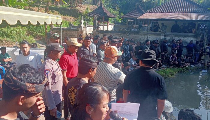 Bhabinkamtibmas Desa Perean Kangin Hadiri Lomba Mancing Penggalian Dana Pelawatan Sesuhunan