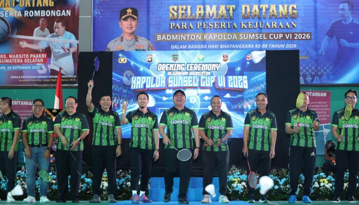 Kapolda Sumsel Buka Badminton Kapolda Cup VI 2026, Lebih dari Seribu Peserta Ramaikan Hari Bhayangkara ke-80