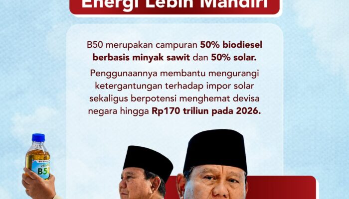 Presiden Prabowo Ukir Sejarah Dunia, B50 Jadi Tonggak Baru Kedaulatan Energi Indonesia
