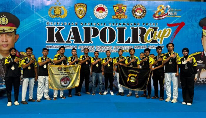 Polda Sumsel Borong 13 Medali pada Kejurnas Taekwondo Kapolri Cup 7, Wujud SDM Polri Presisi yang Unggul