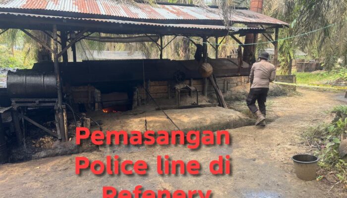 Polsek Keluang Tindak Dugaan Penyulingan Minyak Mentah Ilegal di Desa Mekar Jaya, Tiga Orang Diamankan
