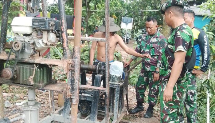 Progres Pembuatan Sumur Bor TMMD Ke-129 Kodim 0418/Palembang Terus Dikebut untuk Penuhi Kebutuhan Air Bersih Warga