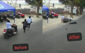 Dua Pejalan Kaki Tertabrak Sepeda Motor di Depan Warung Seblak GSM Bandung, Satu Korban Sempat Mengalami Kejang