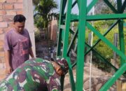 Hari Ke-14 TMMD Ke-129, Satgas Kodim 0418/Palembang Kebut Pemasangan Pipa Sumur Bor