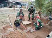 Hari Ke-14 TMMD Ke-129, Pengecoran Pondasi Tetmon Percepat Pembangunan Sumur Bor di Talang Betutu