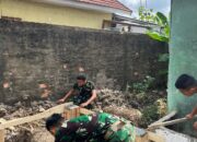 Gotong Royong Satgas TMMD dan Warga Percepat Penyelesaian Sumur Bor Mushola Al-Mufakat