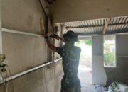 Pemasangan Instalasi Listrik Tandai Progres Rehab RTLH Fernando oleh Satgas TMMD