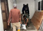 Satgas TMMD dan Warga Percepat Rehab RTLH Milik Bapak Kario