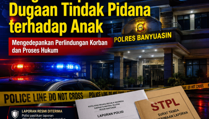 BREAKING NEWS !!!! Dugaan Tindak Pidana Terhadap Anak Dilaporkan ke Polres Banyuasin