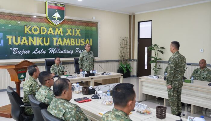 Kodam XIX Tuanku Tambusai Sambut Audit Kinerja Itjen TNI, Ketua Tim Tegaskan Akurasi Data Jadi Kunci