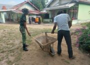 Gotong Royong Satgas TMMD dan Warga Percepat Penyelesaian RTLH di Talang Jambe