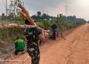 Prajurit dan Warga Berpadu, Jalan 750 Meter Dikebut di Sasaran TMMD ke-129
