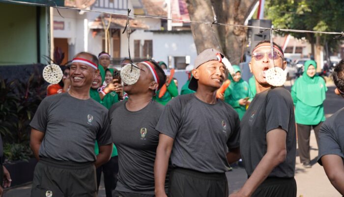 Sambut HUT RI Ke 81, Kodim 0808/Blitar Dan Persit KCK Cabang XXII Gelar Lomba Semarak Kemerdekaan