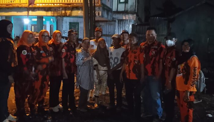 PAC Pemuda Pancasila Ilir Timur 2 Tinjau Lokasi Kebakaran di Lawang Kidul