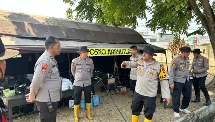 Kaopsda Aman Nusa II Tinjau Kesiapan Pos Pantau Polda Sumsel di Ogan Ilir