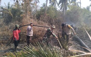 Sinergi Tanpa Henti Melawan Api, Kodam XIX/Tuanku Tambusai Bersama Tim Gabungan Kendalikan Karhutla di Bengkalis